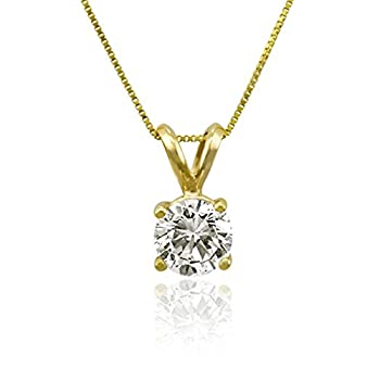 【中古】【輸入品・未使用】2.45カラット ブリリアントラウンドカット 美しい本物のホワイト人工サファイア 理想的なVVS1 D ソリティアペンダントネックレス 16インチのゴー