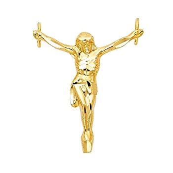 【中古】【輸入品・未使用】14?K黄色ゴールド宗教イエスキリストボディペンダント高さ32?mm幅29?mm｜スカイマーケットプラス