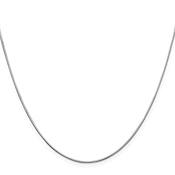 【中古】【インポート品・未当て嵌める】Diamond2Deal 14k 白いことゴールド 0.80粍 八角形スネークチェーンネックレス