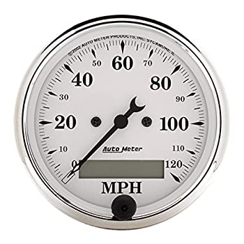 【中古】【輸入品・未使用】AUTO METER 1688 Old TYME ホワイト 電気プログラマブルスピードメーター