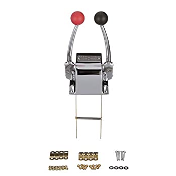 【中古】【輸入品・未使用】Seachoice 28401 ツインレバーコントロール ? クロムメッキ真鍮 ? 赤と黒のノブ ? 高さ8 5/16インチ｜スカイマーケットプラス
