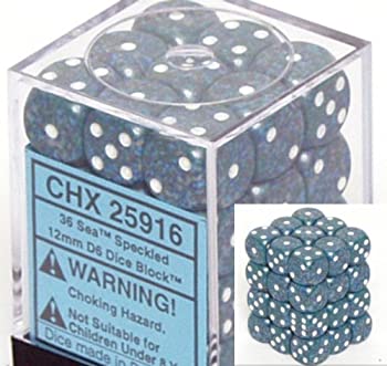 【中古】【輸入品・未使用】Chessex Dice d6 Sets: Sea Specked - 12mm Six Sided Die (36) Block of Dice