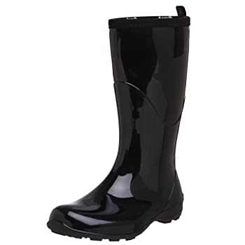 【中古】【インポート品・未当て嵌める】Kamik レディース ハイジ レインブーツ US 大いさ: 7 色合い: 黒いこと ブーツ・長靴-レディース靴