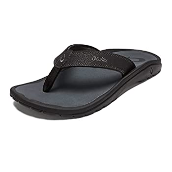【中古】【インポート品・未当て嵌める】OluKai Men\u0027s Ohana%ｶﾝﾏ% Black/Dark Shadow%ｶﾝﾏ% 12 D-Medium