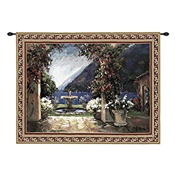 【中古】【インポート品・未当てはめる】Fine芸術アラス%ﾀﾞﾌﾞﾙｸｫｰﾃ% Seaside Fountain %ﾀﾞﾌﾞﾙｸｫｰﾃ%壁アラス、ラージ