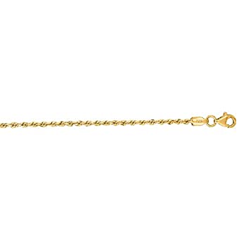 【中古】【インポート品・未当て嵌める】14K ソリッドイエローゴールド 索条チェーン店 首飾り 幅2.0粍? 大きさ：18/20/22/24in