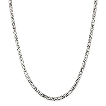 【中古】【輸入品・未使用】925スターリングシルバー 4.25mm ビザンチンチェーン 20インチ