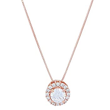 【中古】【輸入品・未使用】Clara Pucci 1.30カラット ブリリアントラウンドカット パヴェヘイロー 美しい本物の人工ホワイトサファイア 理想的なVVS1 D ソリティアペンダン