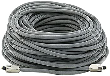 【中古】【インポート品・未当て嵌める】Monoprice 割り増し金 S/PDIF (Toslink) デジタル光学オーディオ有線テレビ - しろがね色 - 100フート | 高耐久メッシュ上衣 メタルコネクタ