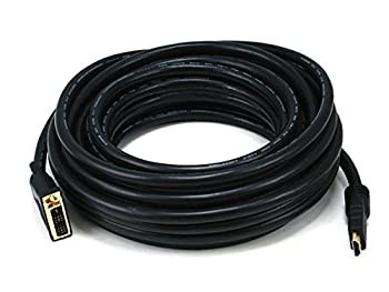 【中古】【輸入品・未使用】Monoprice 35?ft 24?AWG cl2標準HDMI to DVIアダプターケーブル???ブラック