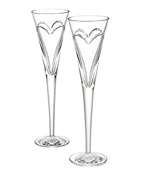 【中古】【インポート品・未当て嵌める】Waterford Wishes Love and Romance Toasting Flutes (Set of 2)