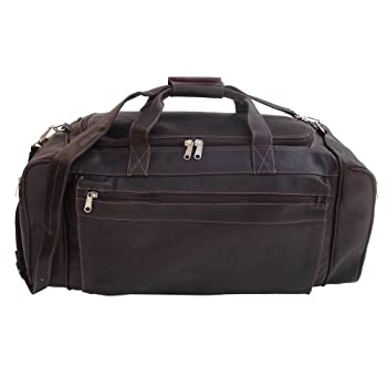 【中古】【輸入品・未使用】Piel 7708-CHC Chocolate Large Duffel Bag|スカイマーケットプラス