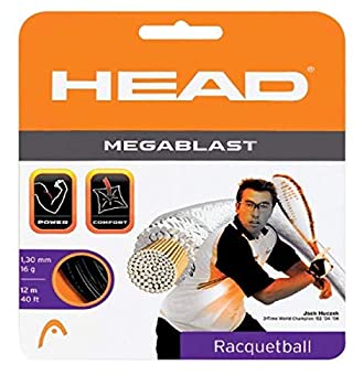 【中古】【輸入品・未使用】(17%ｶﾝﾏ% Black) - Head Mega Blast Racquetball String