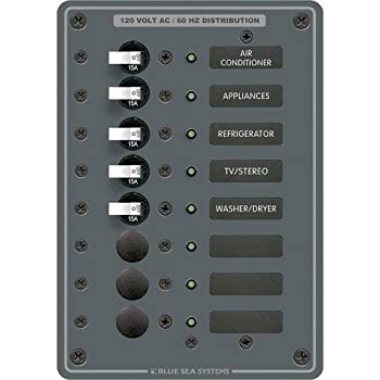 【中古】【輸入品・未使用】Blue Sea 8059 AC 8 Position Toggle Circuit Breaker Panel [並行輸入品]