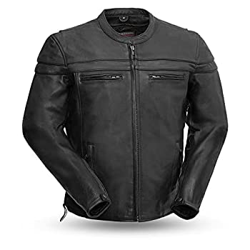 【中古】【輸入品・未使用】First Manufacturing メンズスポーティスクータージャケット XXX-Large ブラック FIM262NTCZ5X-3X