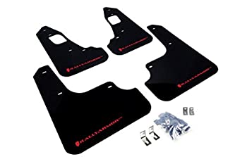 【中古】【輸入品・未使用】Rally Armor - ウレタン製泥除け - EVO X、黒に赤のロゴ