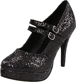 【中古】【輸入品・未使用】Black Glitter Jane Shoes ブラックグリッタージェーン大人用シューズ♪ハロウィン♪クリスマス♪9