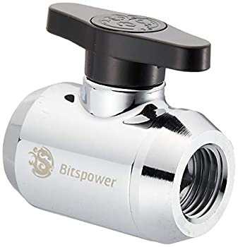 【中古】【輸入品・未使用】Bitspower ブラックハンドル付きミニバルブ シルバーシャイニング