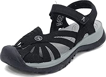 【中古】【インポート品・未当て嵌める】[キーン] ROSE SANDAL サクラ色 サンダル レディース 1008783 BLACK/NEUTRAL GRAY 23.5 糎