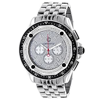 【中古】【インポート品・未当て嵌める】Centorum Mens Diamond Watch 0.55?CTクロノグラフFalcon