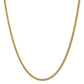 【中古】【輸入品・未使用】14K イエローゴールド 2.60mm ライトウィートチェーンネックレス