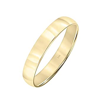 【中古】【インポート品・未当て嵌める】4粍 コンフォートフィット 名書き 華燭の典輪っか 14K または 10K 黄色、白いことまたはさくら色ゴールド ゴールド