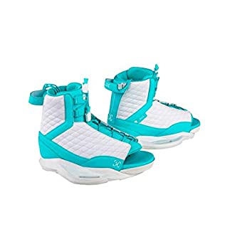 【中古】【インポート品・未当て嵌める】Ronix Luxe レディース ウェイクボードブーツ - 白いこと/ブルーオーキッド - 8-10.5