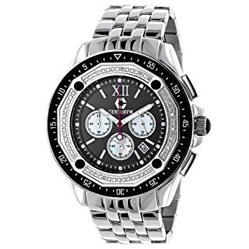 【中古】【インポート品・未当て嵌める】Centorum Diamond Watch : MensクロノグラフFalcon 0.55?CT