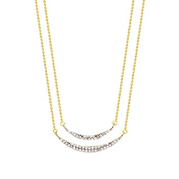 【中古】【インポート品・未当てはめる】三日月頸飾り 14Kt ゴールド 三日月 18in