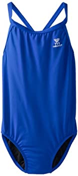 【中古】【輸入品・未使用】(28%ｶﾝﾏ% Royal) - TYR SPORT Girl's Durafast Elite Solid Diamondfit Swimsuit
