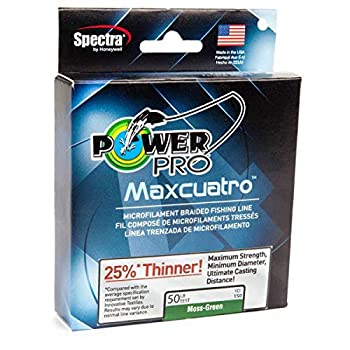 【中古】【輸入品・未使用】電源Pro 33400653000e Maxcuatro編組釣りライン、65ポンド/ 3000ヤード、モスグリーン