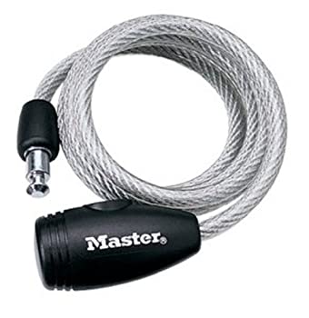 【中古】【輸入品・未使用】Master Lock キー付きバイクケーブルロック 5フィート x 3/16インチ 8mm
