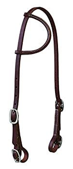 【中古】【輸入品・未使用】(1.6cm%カンマ% Sliding Ear%カンマ% Stainless Buckle Bit Ends) - 1.6cm WEAVER WORKING COWBOY SLIDING ONE EAR HORSE LEATHER HEADSTALL STEEL画像