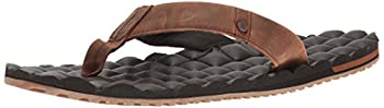 【中古】【インポート品・未当て嵌める】Volcom Men\u0027s Recliner Leather Flip Flop Sandal メンズ靴-靴-ビーチサンダル
