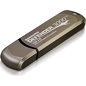 【中古】【インポート品・未当て嵌める】Kanguru解決手段kdf3000???64?G 64?GB Defender 3000安全性のあるなUSB閃光電球運転Ext FIPS 140???2規約化