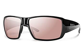 【中古】【インポート品・未当て嵌める】SMITH GCGPPIGBLK Men\u0027s Black Frame Pink Lens Wrap Polarized Sunglasses