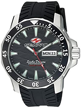 【中古】【輸入品・未使用】Seapro メンズ Sp8310アナログ表示クォーツ時計 ブラック