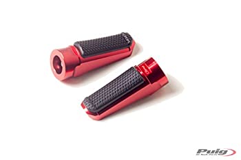 【中古】【輸入品・未使用】Puig 7318Rスポーツモデルフットペッグ、赤、2個セット