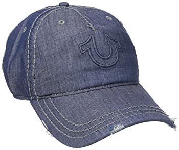 【中古】【輸入品・未使用】True Religion メンズ ユーズド加工 蹄鉄型野球帽 US サイズ: One Size カラー: ブルー｜スカイマーケットプラス 22,065円