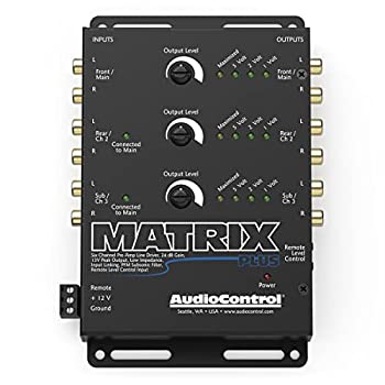【中古】【輸入品・未使用】AudioControl マトリックスプラス ブラック 6チャンネル ラインドライバー リモートレベルコントロール入力付き