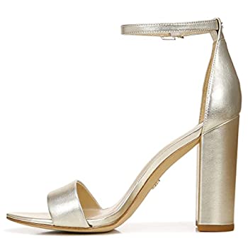 【中古】【輸入品・未使用】Sam Edelman レディース Yaro ブロックヒールサンダル US サイズ: 24.5 カラー: メタリック