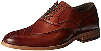 【中古】【インポート品・未当て嵌める】STACY ADAMS Men\u0027s Dunbar-Wingtip Oxford%ｶﾝﾏ% Cognac%ｶﾝﾏ% 8.5 M US