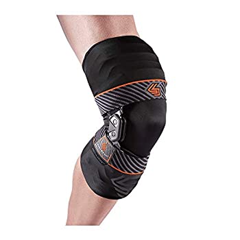 Shock Doctor バイオニック膝ブレース 圧縮スリーブ付き BIO-LOGIX ヒンジ付き横方向サポートは、不安定、靭帯、ACL、MCL、PCL、半月板損傷、痛