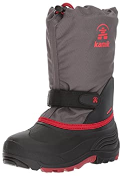 【中古】【輸入品・未使用】Kamik Boys' WaterbugWIDE Snow Boot%ｶﾝﾏ% Charcoal/Red%ｶﾝﾏ% 12 Wide US Little Kid 26,356円