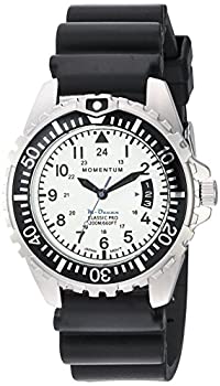 MomentumメンズクォーツステンレススチールとゴムDiving Watch%カンマ% Color : Black (Model : 1?m-dn00l1b)