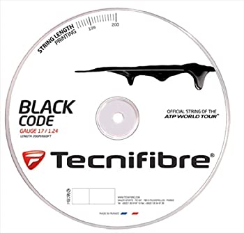 【中古】【インポート品・未当て嵌める】テクニファイバー(Tecnifibre) BLACK CODEゲージ 1.24粍渦状文200m TFR504