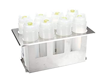 【中古】【インポート品・未当て嵌める】Server Products 86996 Stainless Steel 8 FIFO Squeeze Bottle Holder by Server Products 保存容器・キャニスター-保存容器・調味料入れ-キッチン用品・食器・調理器具