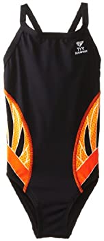 【中古】【輸入品・未使用】(22%ｶﾝﾏ% Black/Orange) - TYR SPORT Girl Phoenix Splice Diamondfit Swimsuit