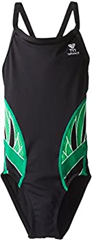 【中古】【輸入品・未使用】(22%ｶﾝﾏ% Black/Green) - TYR SPORT Girl Phoenix Splice Diamondfit Swimsuit
