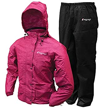 【中古】【輸入品・未使用】Frogg Toggs 雨のスーツ、女性のジャケットパンツ Extra L サイズ チェリー/ブラック|スカイマーケットプラス